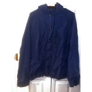 Quicksilver Jacket Mens SMALL BLUE Outdoors Hooded Full Zip Coat Surf ski skate